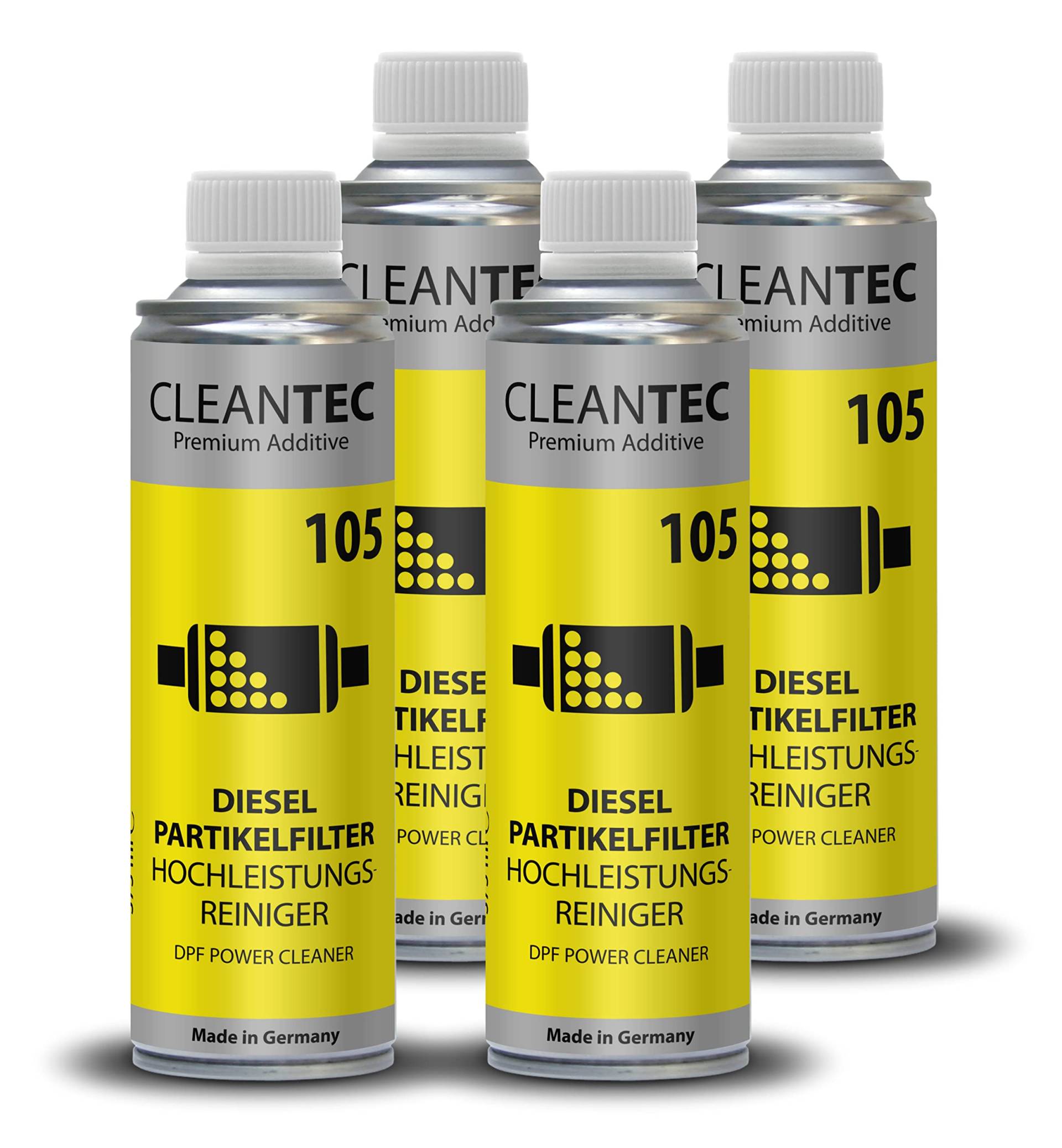 CleanTEC 105 Profi Partikelfilter Reiniger Diesel Hochleistungsreiniger und Schutz für DPF Filter Diesel und Diesel Hybrid 375ml (1L/35,27Euro) (4) von cms CleanTEC GmbH