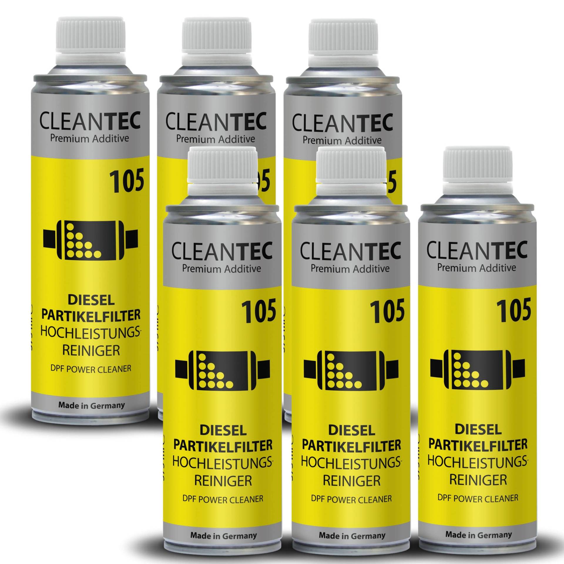 CleanTEC 105 Profi Partikelfilter Reiniger Diesel Hochleistungsreiniger und Schutz für DPF Filter Diesel und Diesel Hybrid 375ml (1L/32,40Euro) (6) von cms CleanTEC GmbH