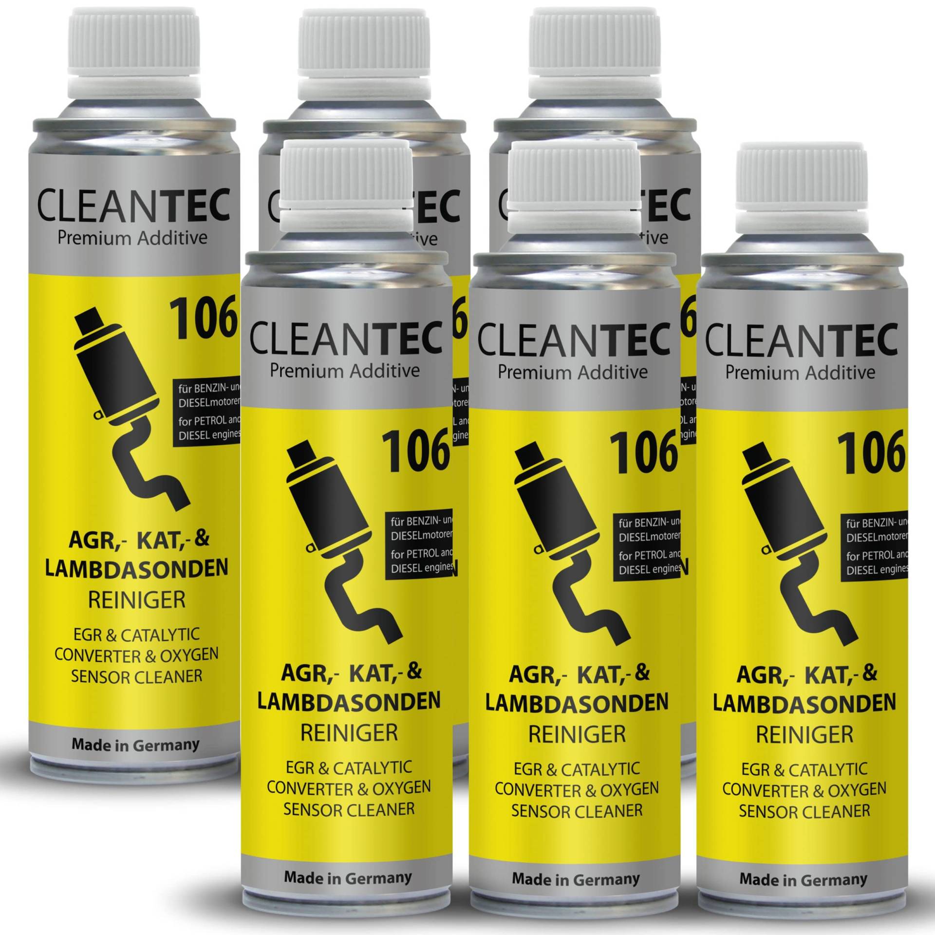 CleanTEC 106 Innovativer Oxicat, Kat, Lambdasonden, Katalysator, AGR Ventil, EGR, Turbo Reiniger Additiv 300ml für Diesel und Benzin Fahrzeuge geeignet (6) von cms CleanTEC GmbH