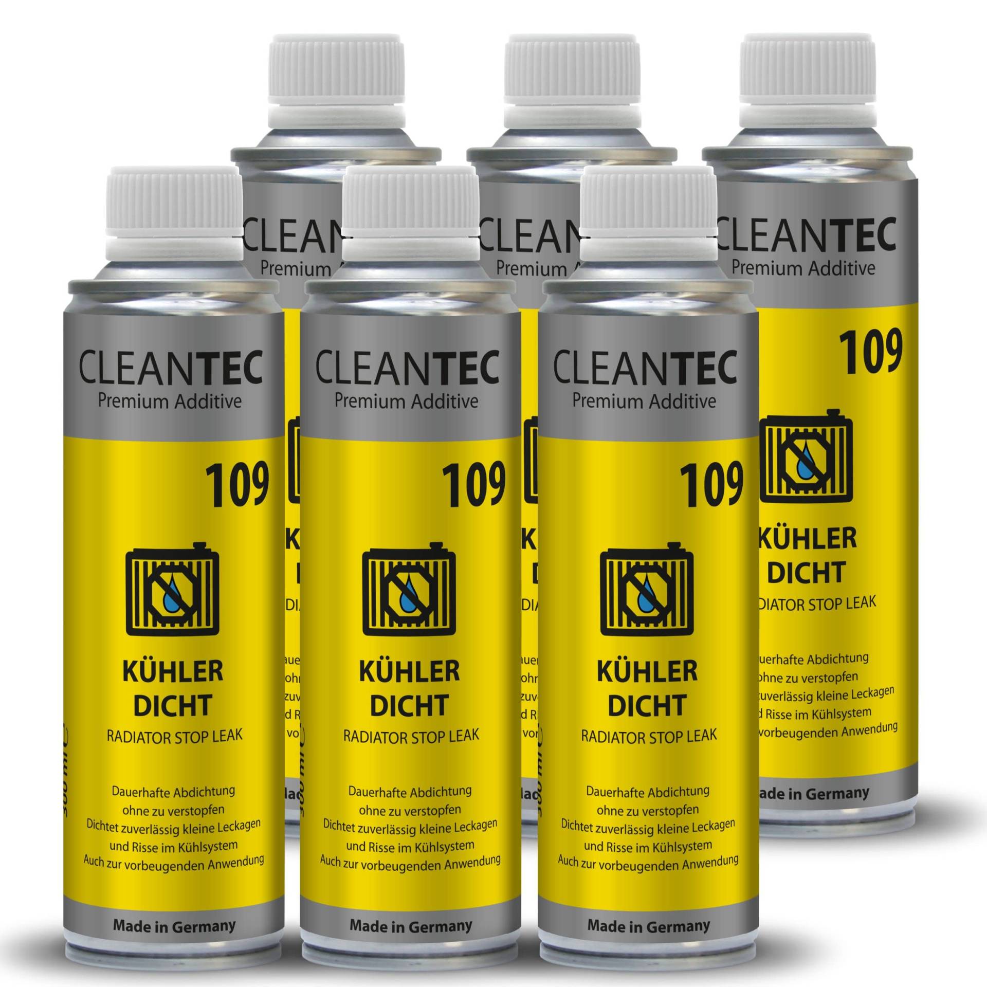 CleanTEC 109 Kühlerdicht Additiv dichtet schnell Lecks schützt und schmiert 300ml für Auto LKW Kühlerdichtmittel Leckstop 1L/38,83Euro (6) von cms CleanTEC GmbH
