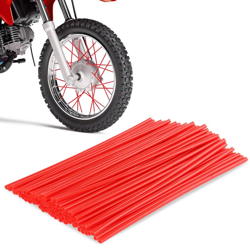 color tree 72 Stücks Speichencover Speichen Skin Guard Wraps Felgenwickel für Universal Motorrad Motocross Dirtbikes Fahrrad Wiederverwendbar von color tree