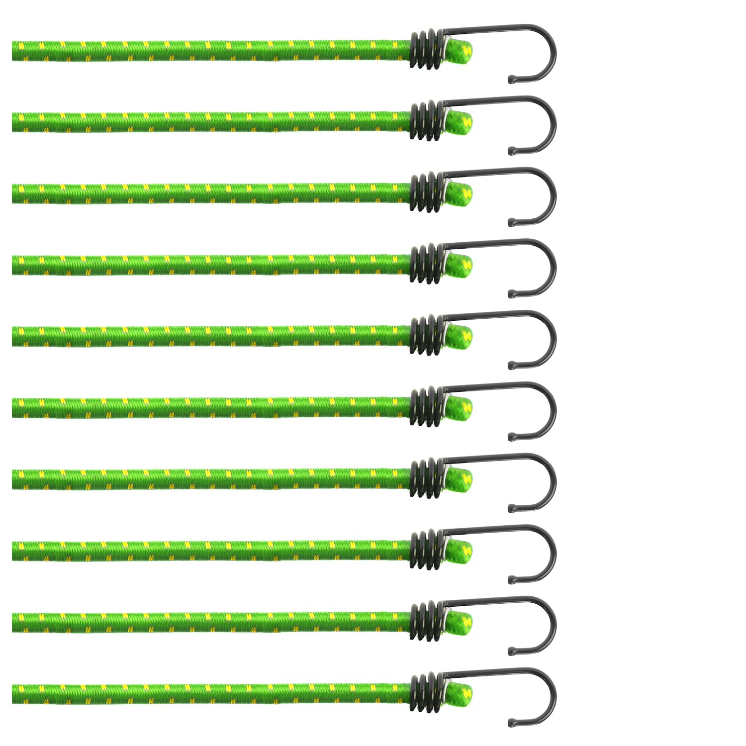 com-four® 10-teiliges Set Gummispanner - Gepäckspanner - Expander mit Haken - Spanngummi zur Ladungssicherung - Spanngurt von com-four