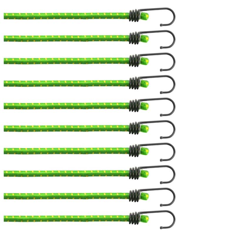 com-four® 10-teiliges Set Gummispanner - Gepäckspanner - Expander mit Haken - Spanngummi zur Ladungssicherung - Spanngurt von com-four