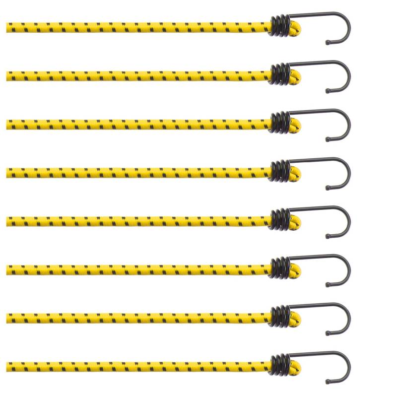 com-four® 10-teiliges Set Gummispanner - Gepäckspanner - Expander mit Haken - Spanngummi zur Ladungssicherung - Spanngurt von com-four