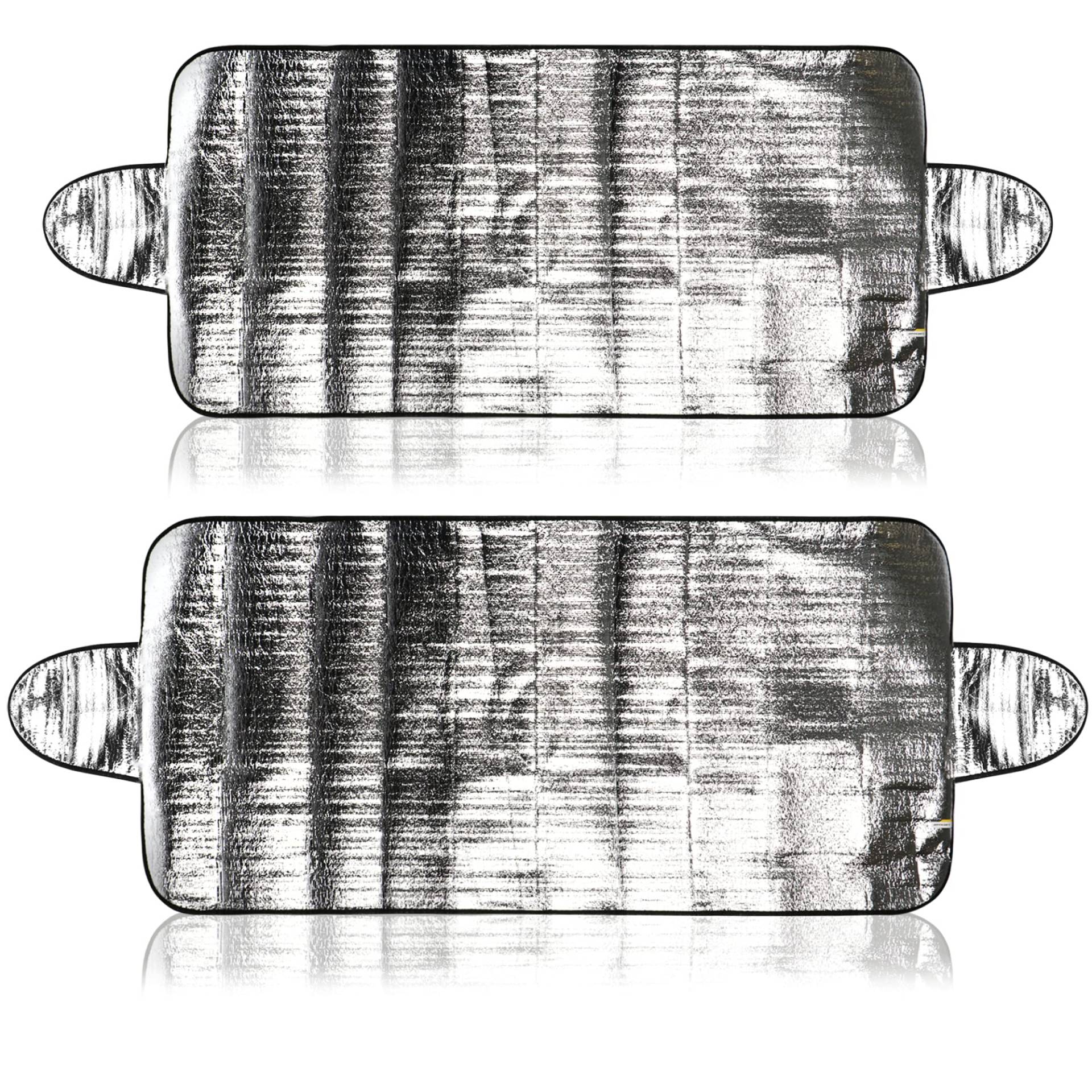 com-four® 2x Abdeckung für die Frontscheibe im Winter und Sommer, Auto Frostabdeckung für die Windschutzscheibe auch gegen UV-Strahlung, Sonne, Staub, Eis, Frost und Schnee von com-four