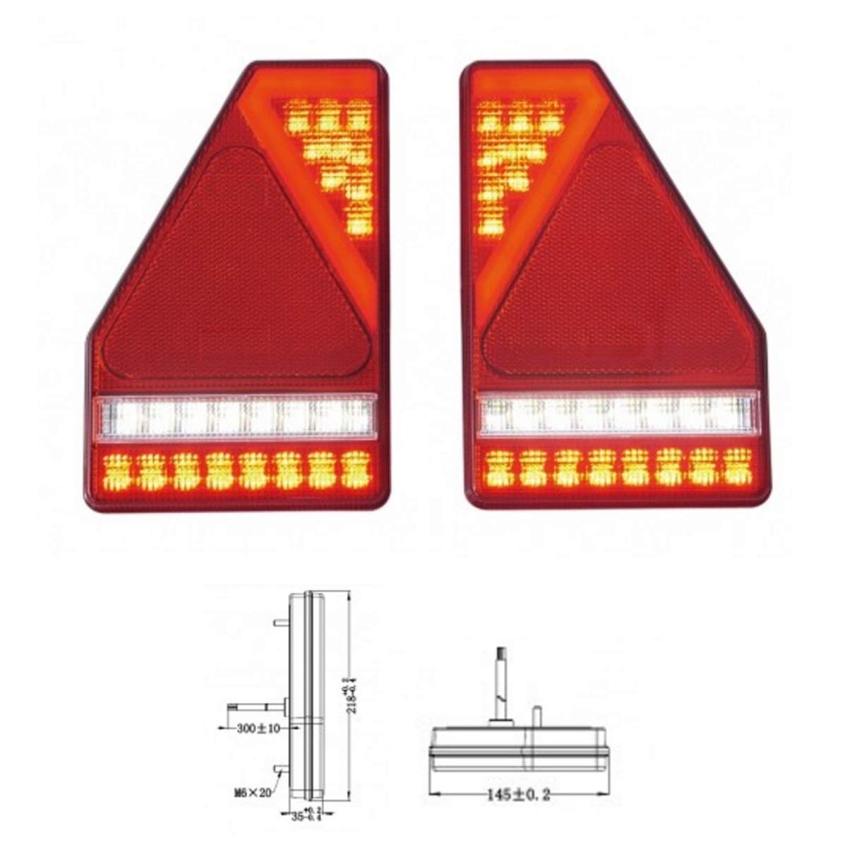 LED Rückleuchten Set 12V & 24V Heckleuchte Rücklicht Anhänger LKW Traktor PKW LED Rückleuchten Set 12V & 24V Heckleuchte Rücklicht Anhänger LKW Traktor PKW von Homry