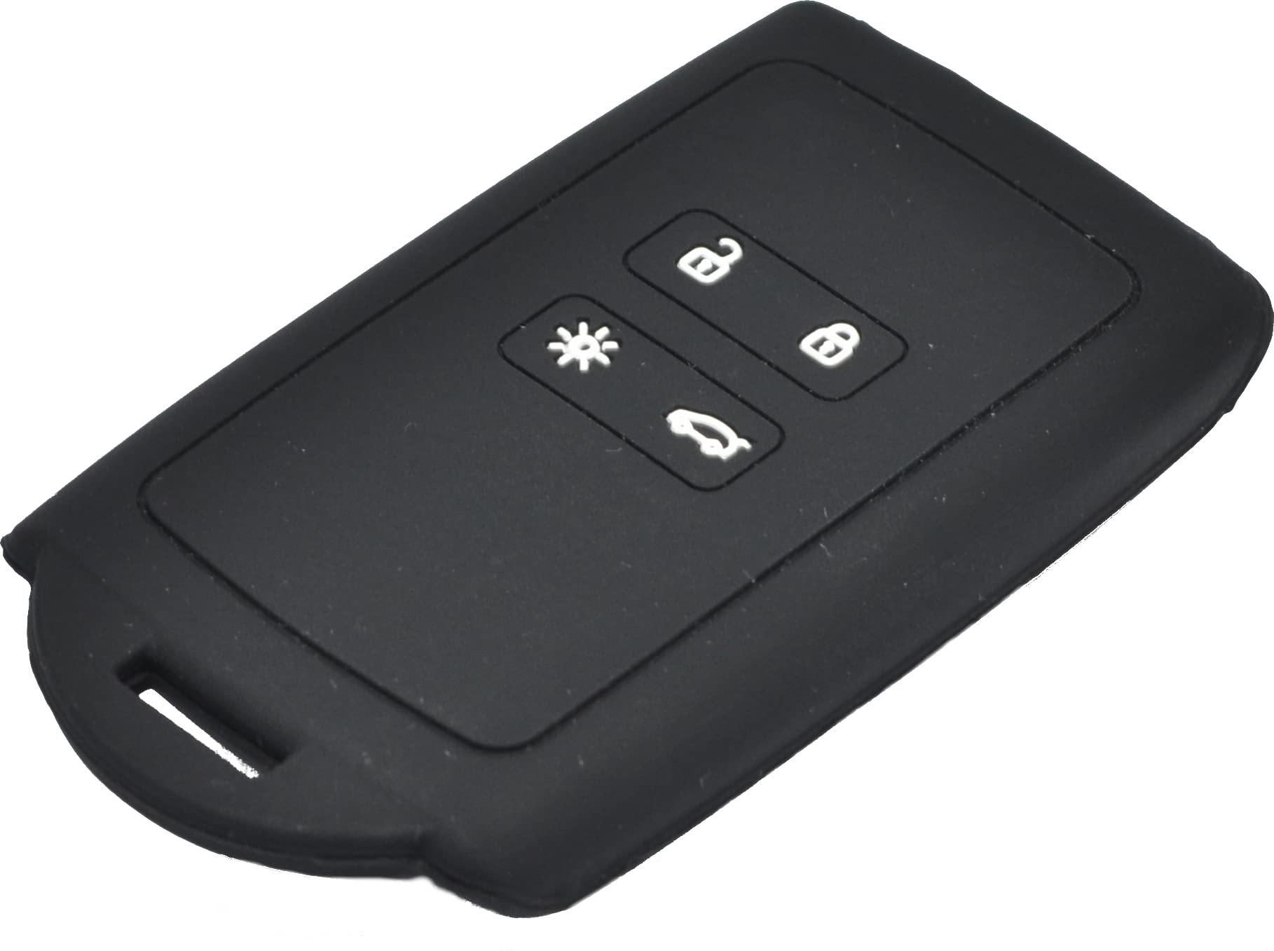 craVeDRIVE Autoschlüssel Hülle Kompatibel mit Dacia und Renault 4-Tasten Smartkey Autoschlüssel (nur Keyless Go / HandsFree) - Silikon Schutzhülle Schlüsselhülle Cover | Schwarz von craVeDRIVE