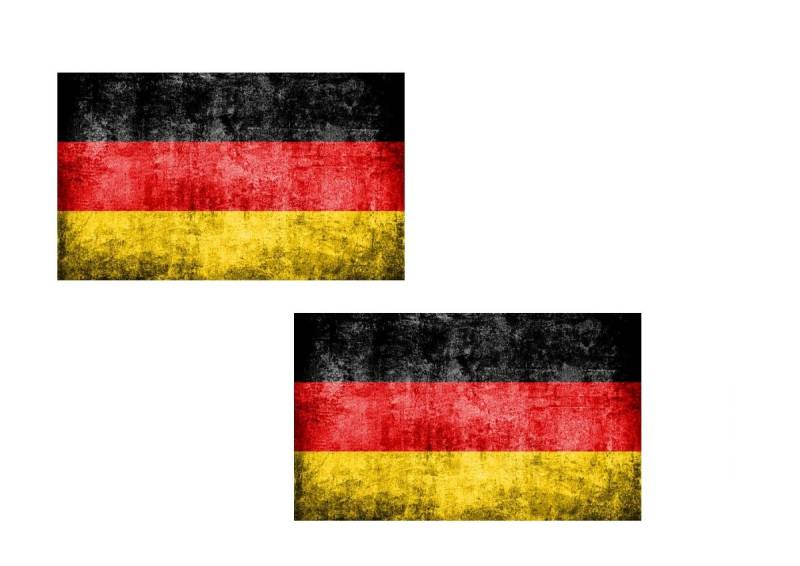 cut-it folientechnik & design #006 / 2X Deutschland Aufkleber je 9x5,5cm Flagge Fahne Vintage Rennsport Racing Oldtimer Retro Tuning von cut-it folientechnik & design