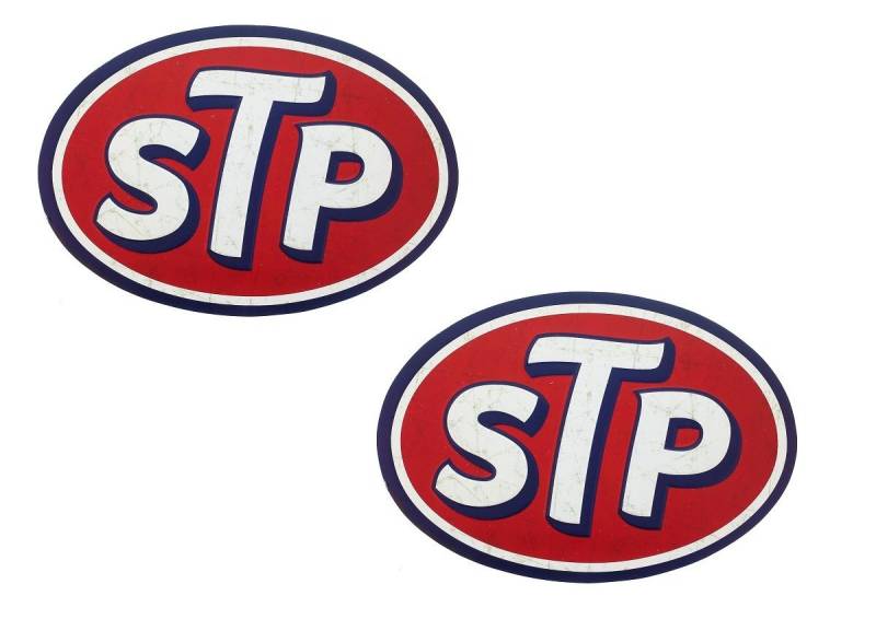24/7stickers #091 / 2X STP Vintage Aufkleber je ca. 8x5,5cm Oldtimer Retro Old School Bus Tuning Lowrider Airride USA Custom von 24/7stickers