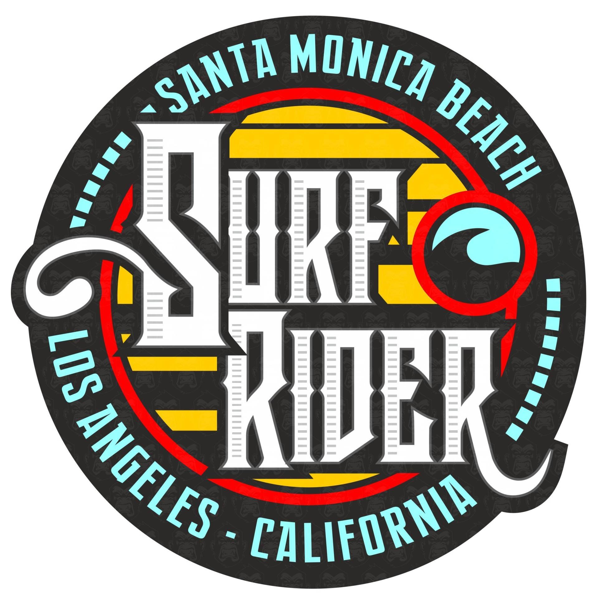 MG005 / Aufkleber SURFER ca.8cm Santa Monica Surfing USA Beach Retro Vintage Old School Offroad OEM von cut-it folientechnik & design