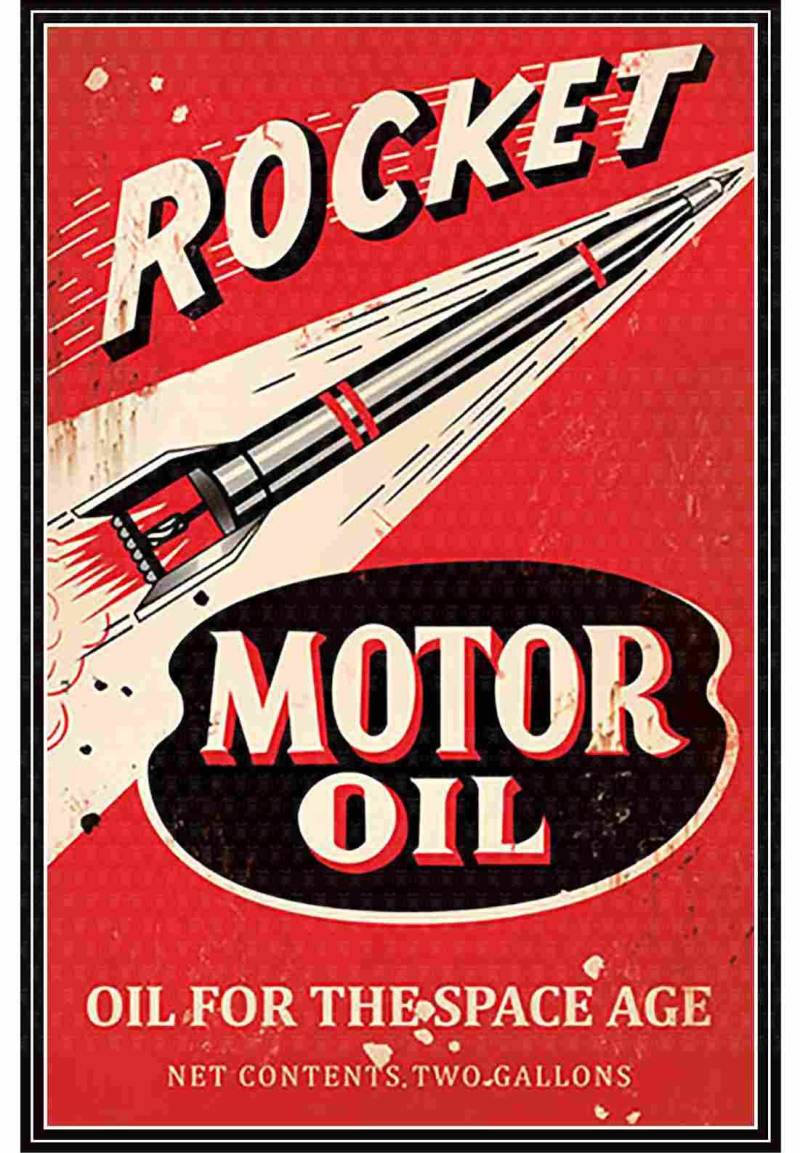 MG022 / Vintage Öl Aufkleber ca. 7,5x10,5cm Oil Oldtimer Old School V8 USA Retro Sticker Rost Look Rat Rod Hotrod von cut-it folientechnik & design