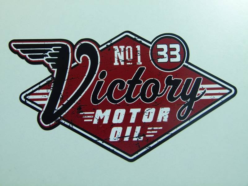 cut-it folientechnik & design MG046 / Vintage Öl Aufkleber ca. 13x7cm Oil Oldtimer Old School V8 USA Retro Sticker Rost Look Rat Rod Hotrod von cut-it folientechnik & design