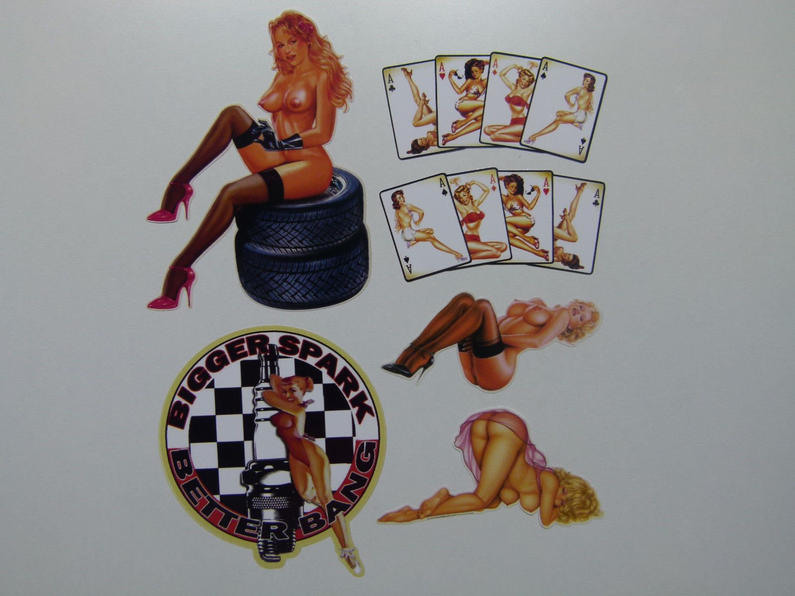 cut-it folientechnik & design MG618 / Aufkleber Set Pinup Girls Breite je ca. 6,5cm Bigger Spark Pin Up Retro Vintage 50th 60th 70th American Diner Rockabilly Kult Sticker von cut-it folientechnik & design