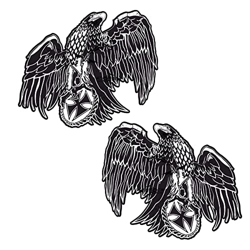 cut-it folientechnik & design 2X Old German Adler Aufkleber 9x9cm Kult Sticker Oldtimer Kulturgut Auto Iron Cross Vintage Oldschool Youngtimer V8 Motorrad Tankaufkleber von EsOyl
