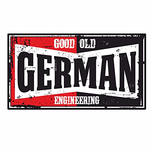 cut-it folientechnik & design German Engineering Aufkleber 25x14cm Kult Sticker Kulturgut Auto Oldtimer Youngtimer Motorrad Tankaufkleber Deutsches Muscle Car von cut-it folientechnik & design