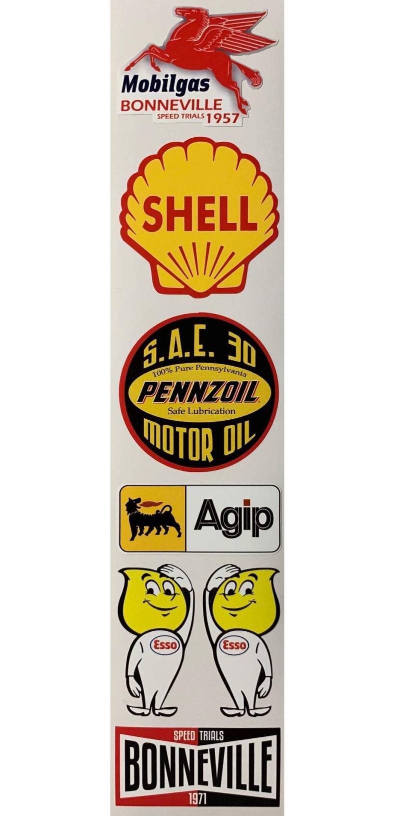 cut-it folientechnik & design MG647 / 7X Gasoline Aufkleber 9/4,5 cm Kult Sticker Oldtimer Esso Youngtimer Shell Oldschool Hotrod V8 USA Bonneville Salt Flats von cut-it folientechnik & design