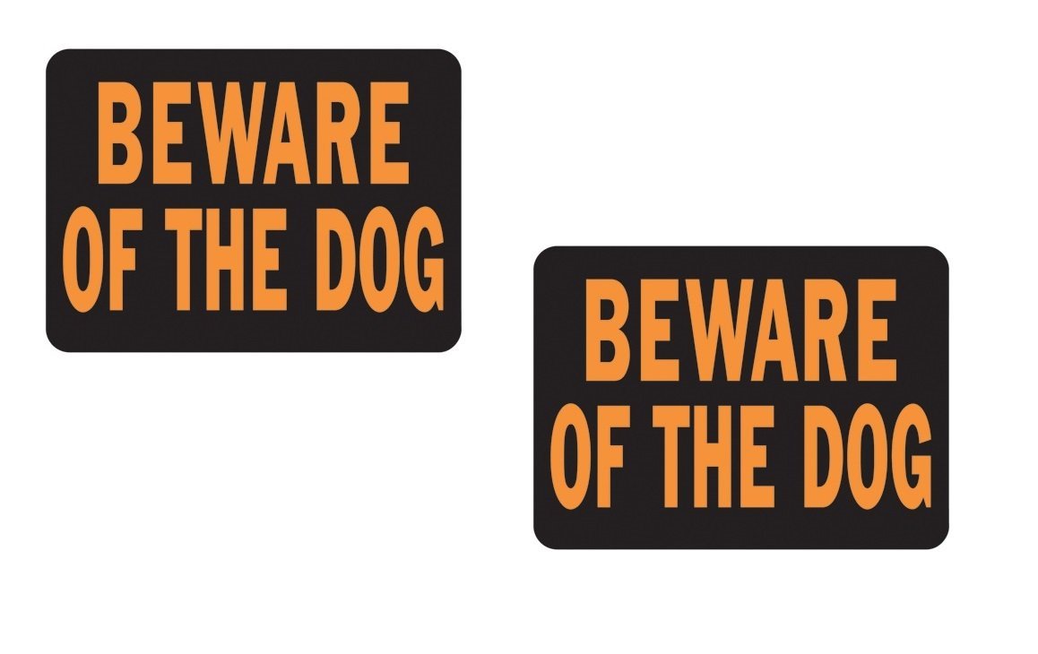 24/7stickers #125 / 2X Beware of The Dog Aufkleber je ca. 5,8x8cm Warung vor dem Hunde Schäferhund Alarmanlage Sicherheit Securtiy von 24/7stickers