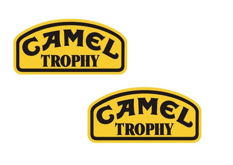 24/7stickers #264 / 2X Camel Trophy Aufkleber XXL je ca. 19x9cm Offroad SUV Geländewagen Jeep Lada von 24/7stickers