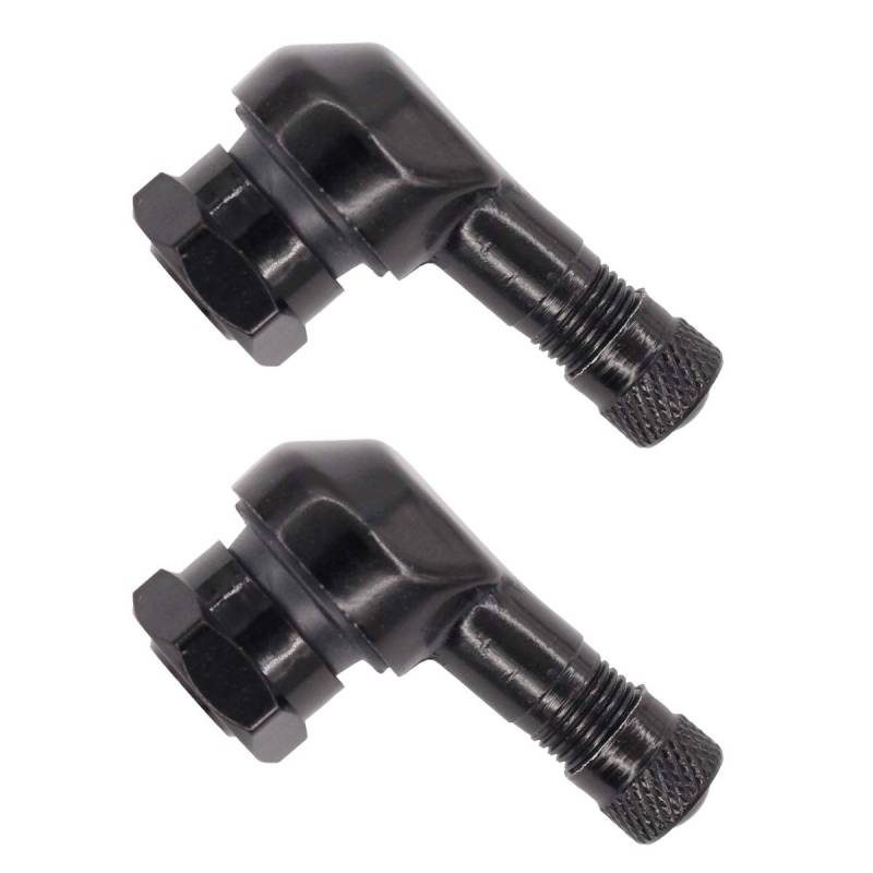 Motorrad Alu Winkelventil 11,3mm Ventilkappe Eckventil Schwarz Ventil 2er Set von cutefly