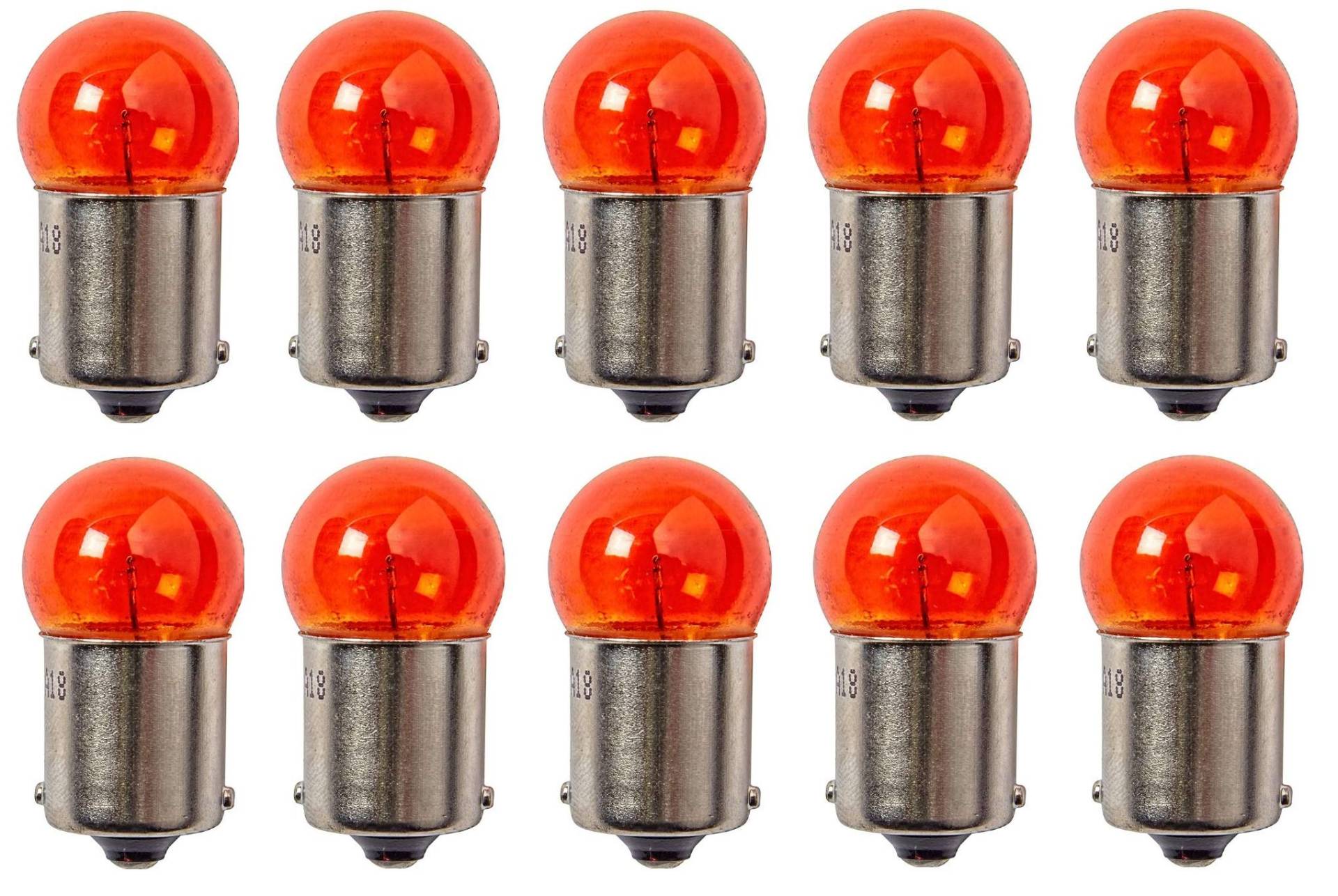 10 x Glühbirne 12 V 10 W BA15S Orange Blinklicht Lampe Scheinwerfer Motorrad Scooter Auto 10 x Glühbirne 12 V 10 W BA15S Orange Blinklicht Lampe Scheinwerfer Motorrad Scooter Auto von cyclingcolors
