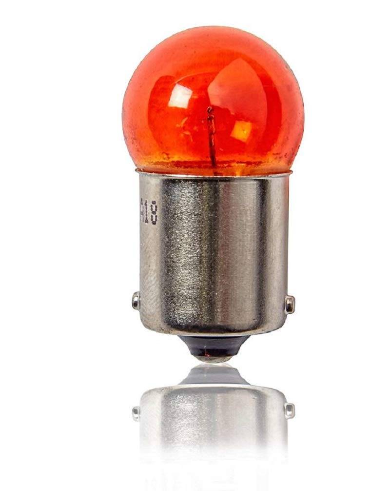 12V 10W BA15S ORANGE GLÜHBIRNE AUTO BREMSLICHT GLÜHLAMPE AUTOBIRNEN BLINKER RÜCKLICHT STOPPLICHT MOTORRAD MOPED Außenlampe von cyclingcolors