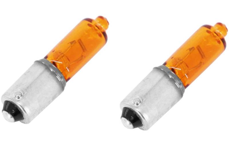 cyclingcolors Birne, BAY9S, 12V, 21W, Orange, Packung mit 2 von cyclingcolors