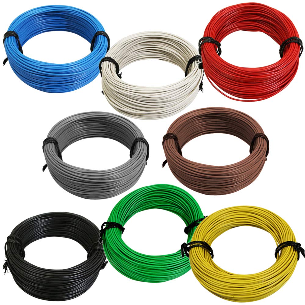 Kabel METERWARE 0.75mm² FAHRZEUGLEITUNG MOTORADD Moped Garten Traktor RASENMÄHER (Rot) von cyclingcolors