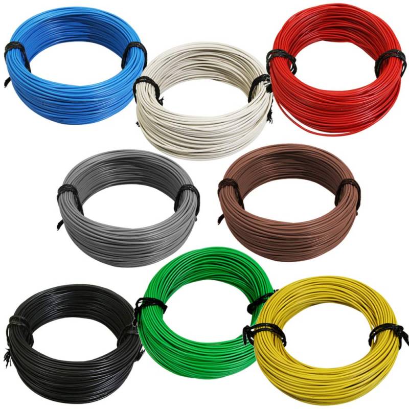 Kabel METERWARE 0.75mm² FAHRZEUGLEITUNG MOTORADD Moped Garten Traktor RASENMÄHER (Rot) von cyclingcolors
