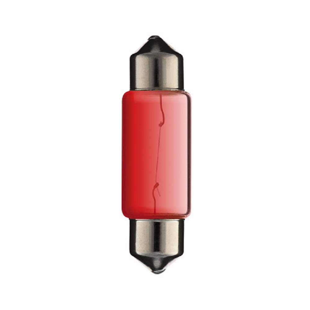 cyclingcolors Pendelbirne, SV8.5, 12V, 5W, 10 mm x 36 mm, Rot von cyclingcolors