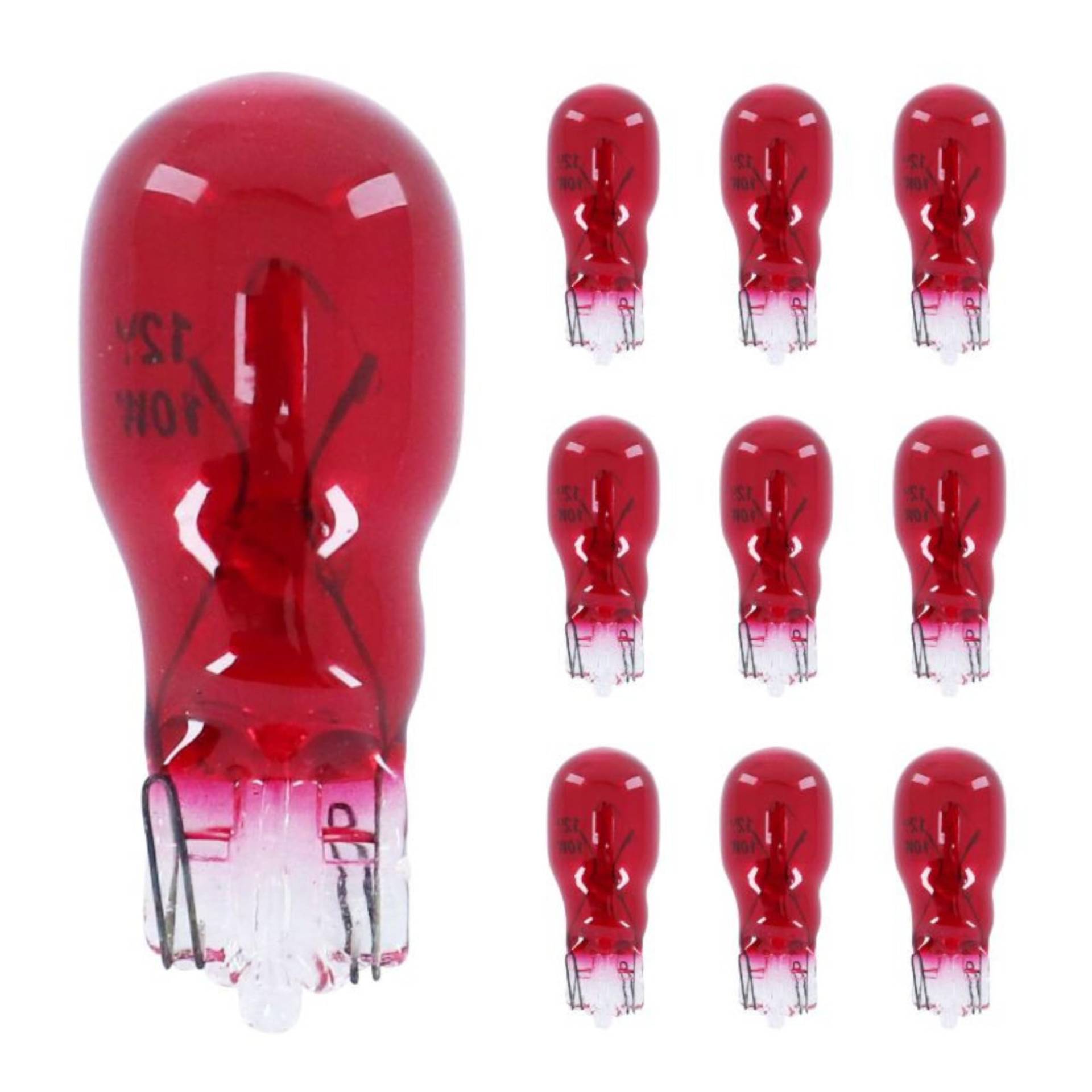 cyclingcolors 10x Glühbirne glühlampe 12V 10W T13 W2.1x9.5D glassockel lampe wedge auto motorrad moped roller kennzeichenbeleuchtung rückfahrlicht blinker, rot cyclingcolors 10x Glühbirne glühlampe 12V 10W T13 W2.1x9.5D glassockel lampe wedge auto motorrad moped roller kennzeichenbeleuchtung rückfahrlicht blinker, rot von cyclingcolors