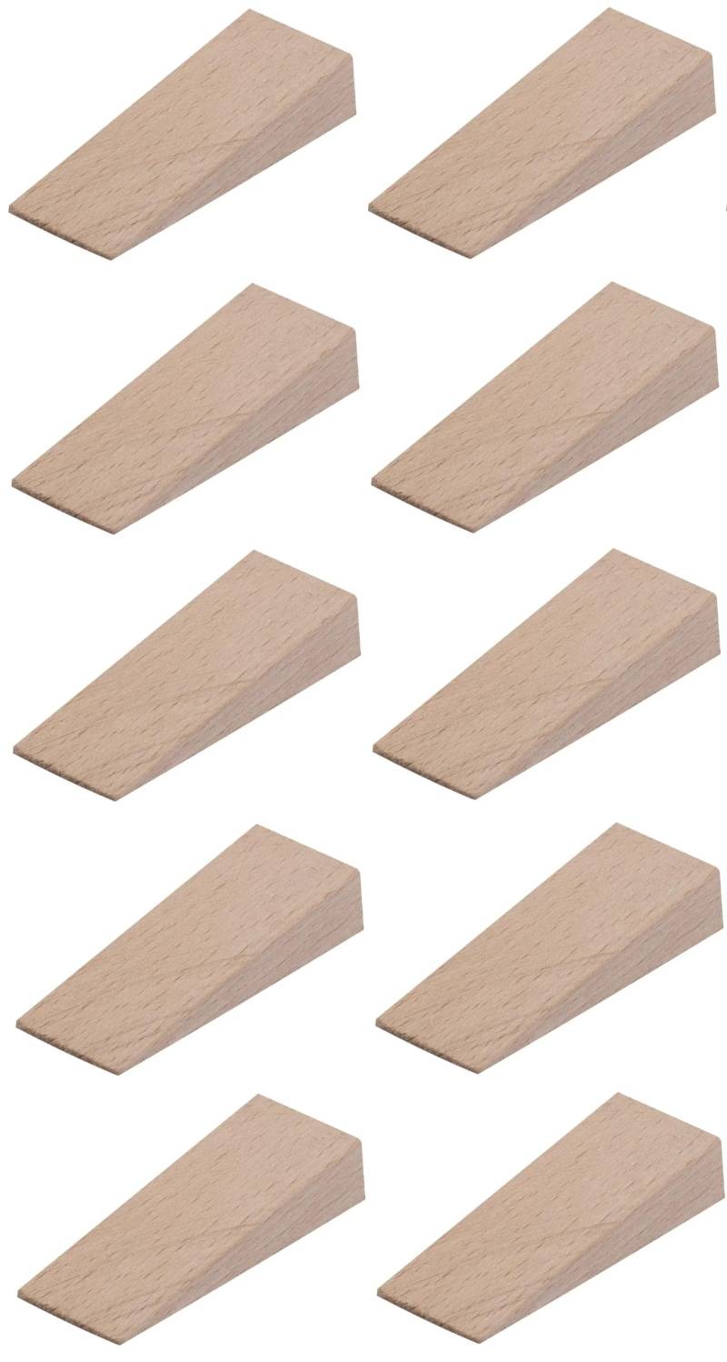 cyclingcolors 10x Holzkeile klein türmontage zum basteln breit möbel Türkeile holz Möbelkeile, 55mm x 20mm x 6mm von cyclingcolors