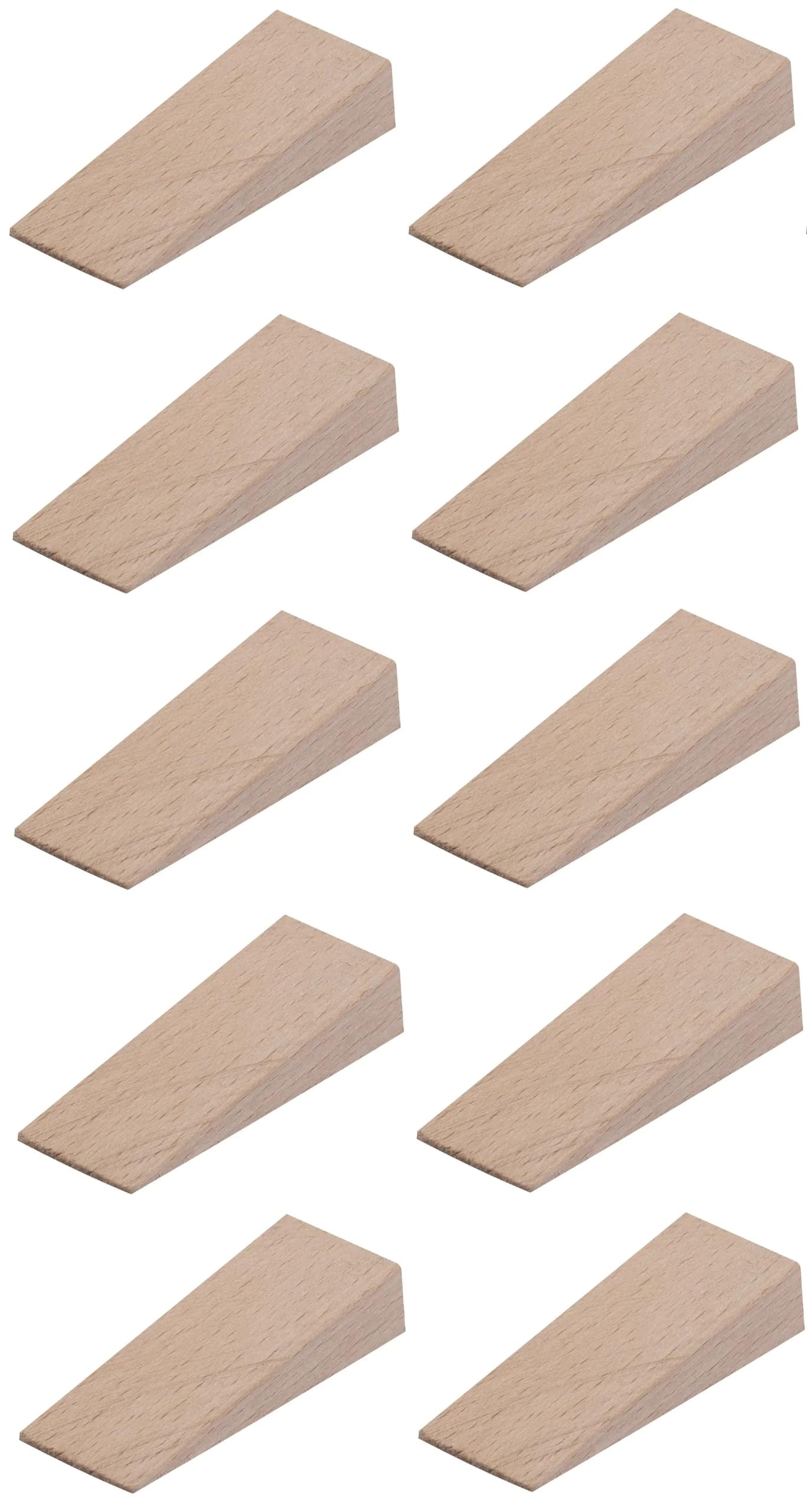 cyclingcolors 10x Holzkeile klein türmontage zum basteln breit möbel Türkeile holz Möbelkeile, 55mm x 20mm x 6mm von cyclingcolors