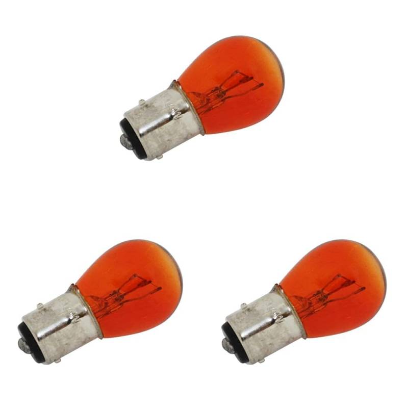 cyclingcolors 12V 21/5W BAY15D ORANGE GLÜHBIRNE AUTO BREMSLICHT GLÜHLAMPE AUTOBIRNEN RÜCKLICHT STOPPLICHT MOTORRAD MOPED Außenlampe (Packung mit 3) von cyclingcolors