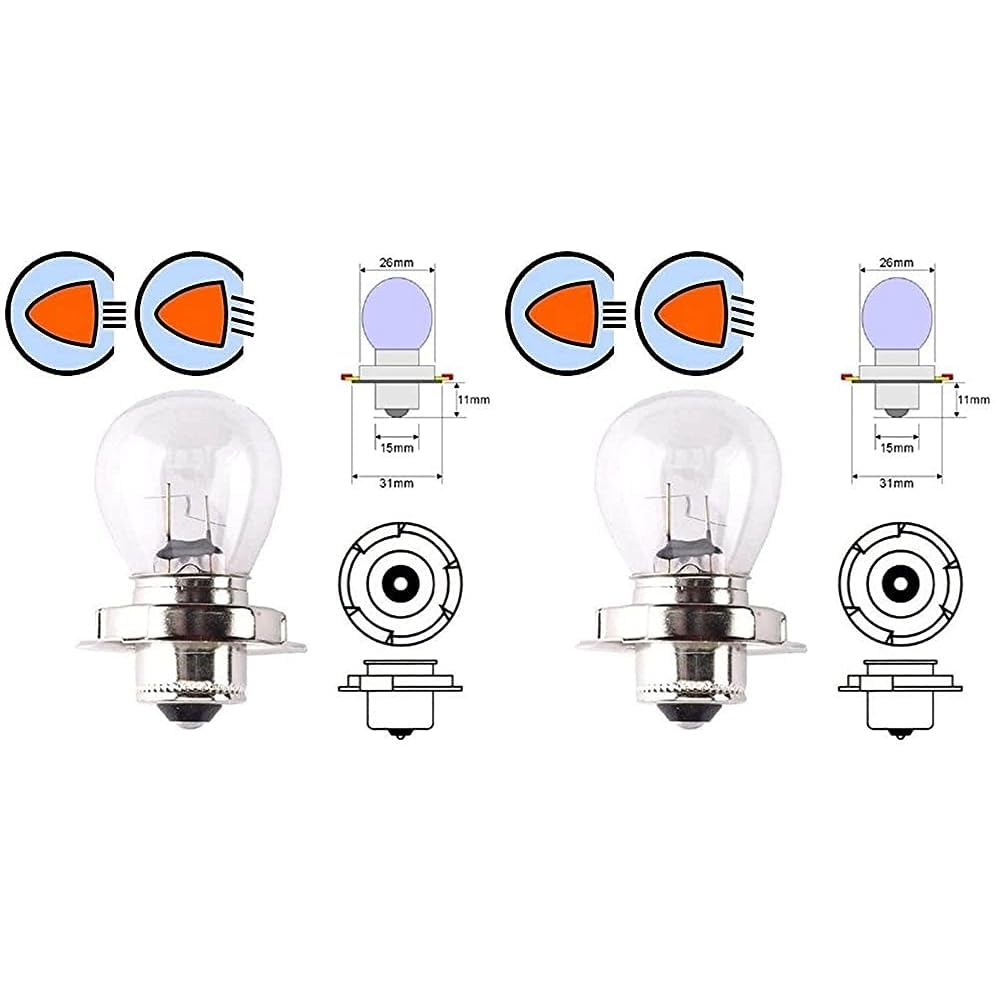 cyclingcolors 12v 35w P26s glühbirne glühlampe motorrad roller (Packung mit 2) von cyclingcolors
