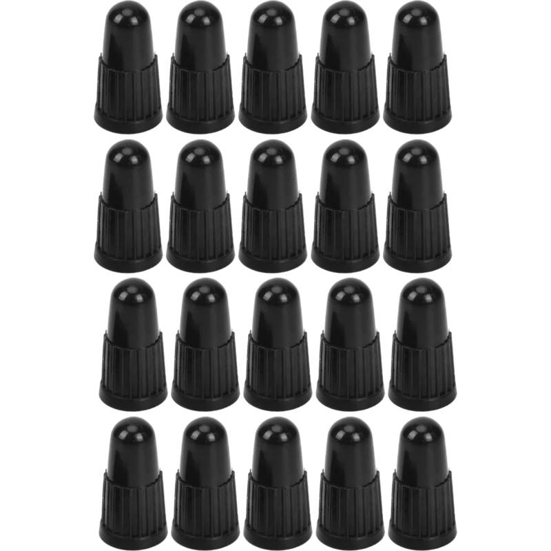 cyclingcolors 20x Ventilkappen Ventildeckel Fahrrad Presta Dunlop Ventil Abdeckung Radventilkappen Reifenventilkappen Kappen Kunststoff, Schwarz von cyclingcolors