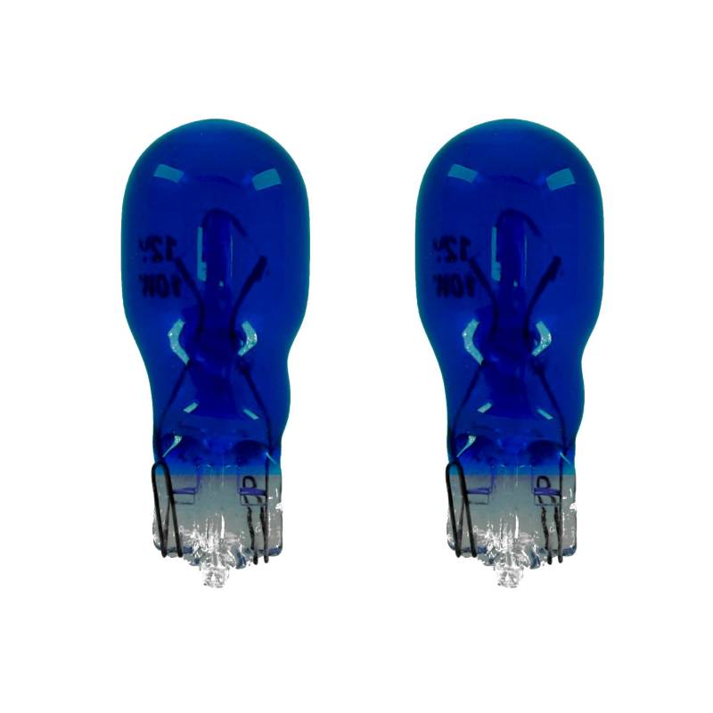 cyclingcolors 2x Glühbirne glühlampe 12V 10W T13 W2.1x9.5D glassockel lampe wedge auto motorrad moped roller kennzeichenbeleuchtung rückfahrlicht blinker, blau von cyclingcolors