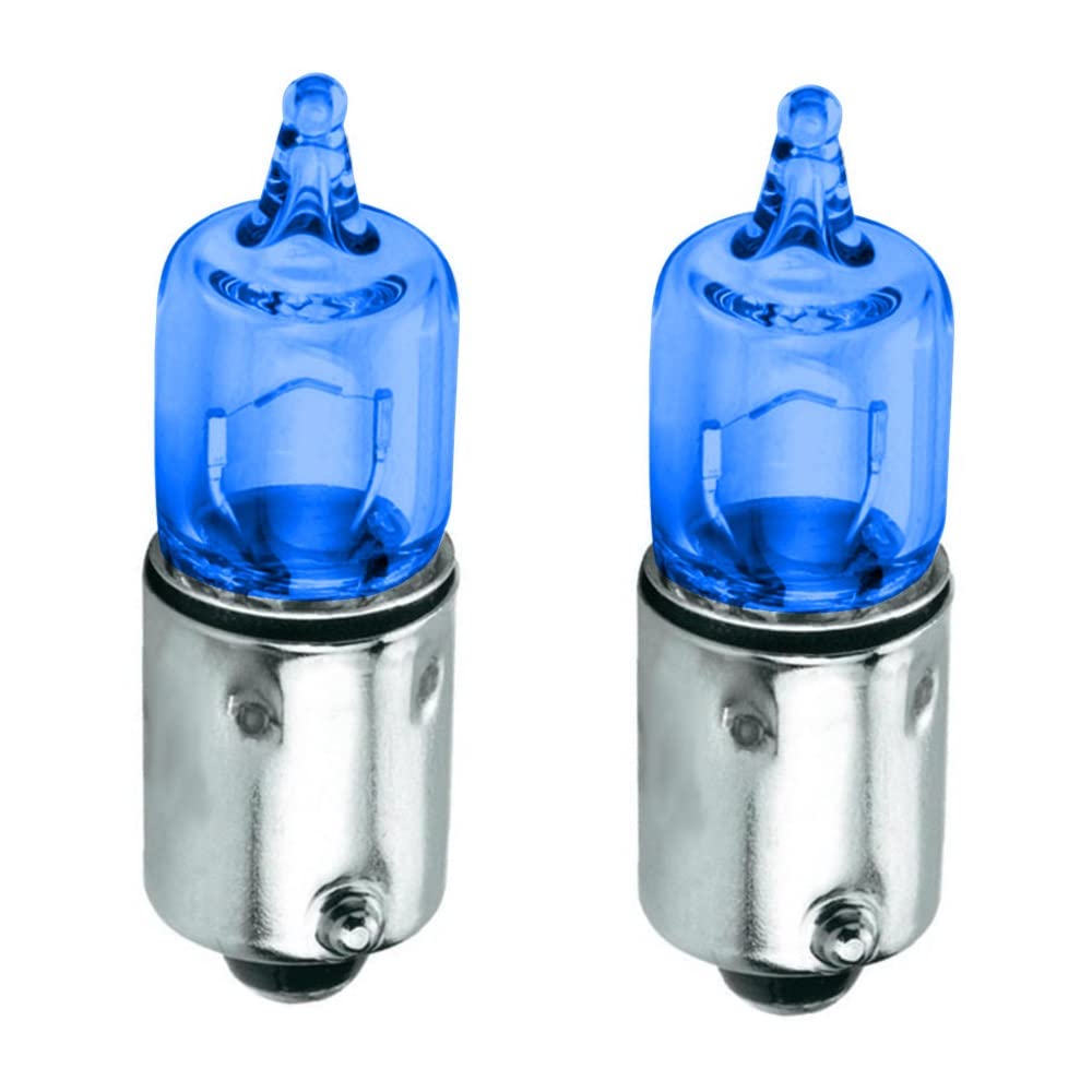 cyclingcolors 2x glühbirne 12V 10W BA9S blau glühlampe birne auto motorrad scheinwerfer von cyclingcolors