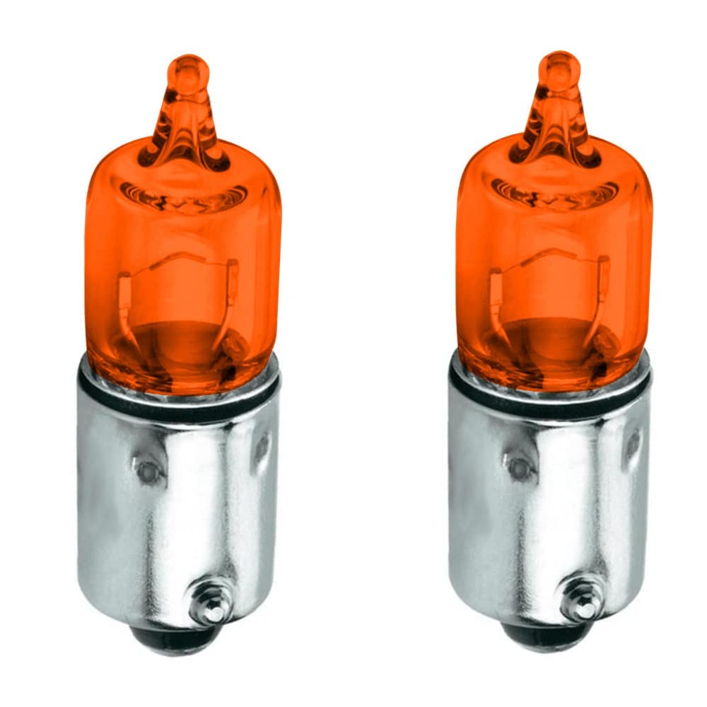 cyclingcolors 2x glühbirne 12V 10W BA9S orange glühlampe birne auto motorrad blinker von cyclingcolors