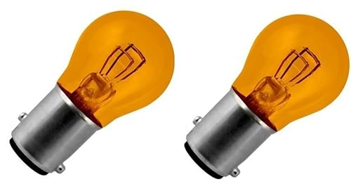 cyclingcolors 2x glühbirne 12V 21/5W BAY15D orange glühlampe blinker auto motorrad von cyclingcolors
