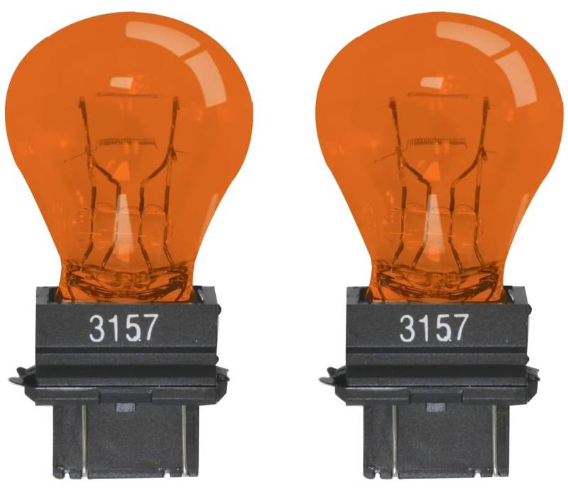 cyclingcolors 2x glühbirne 3157 12V P27/7W W2.5x16q 32/3CP S25q orange glühlampe Amerikanisches und asiatisches Auto von cyclingcolors