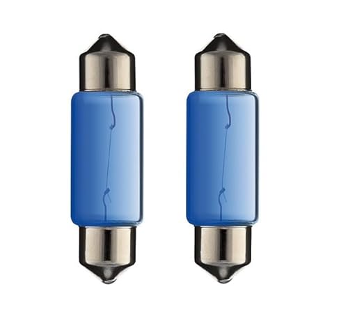 cyclingcolors 2x glühbirne SV8.5 5W 10X36 24V blau glühlampe auto motorrad moped roller traktor LKW Lieferwagen cyclingcolors 2x glühbirne SV8.5 5W 10X36 24V blau glühlampe auto motorrad moped roller traktor LKW Lieferwagen von cyclingcolors