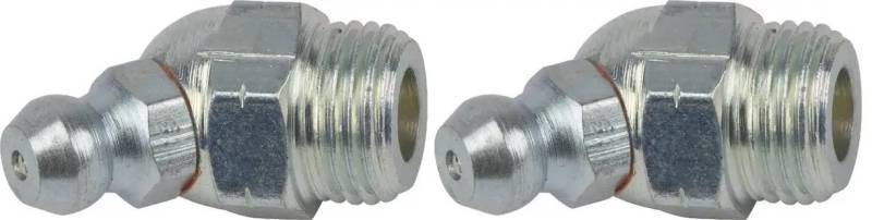 cyclingcolors 2x schmiernippel stahl kegelschmiernippel Fettpresse Nippel traktor rasenmäher auto motorrad roller, 1/8 BSP 45° von cyclingcolors