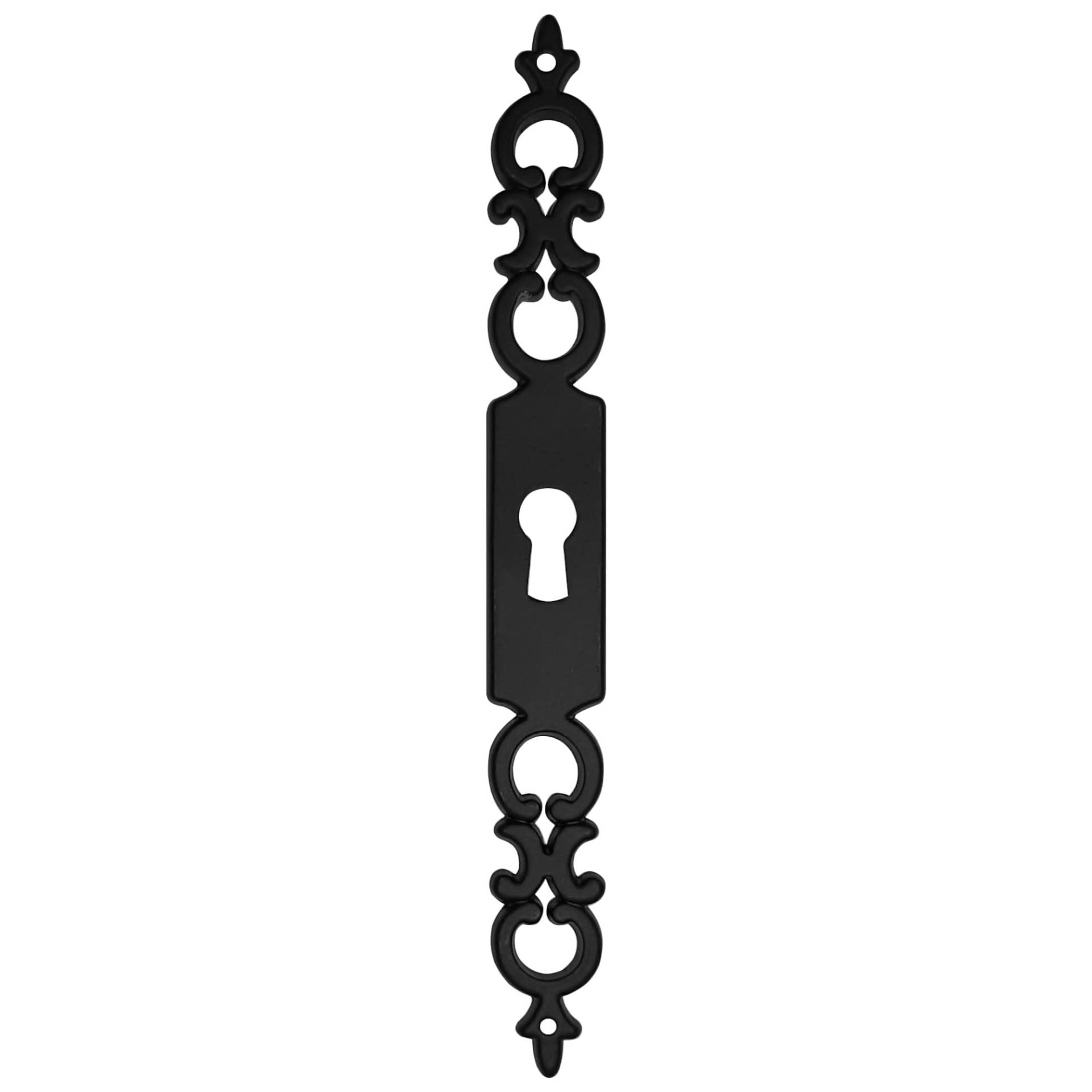 cyclingcolors Möbelschlüssel Schlüsselschild Schlüsselreide Schrankschlüssel Zierschlüssel Antik Vintage (Schlüsselschild "regence"-schwarzes Eisen) von cyclingcolors