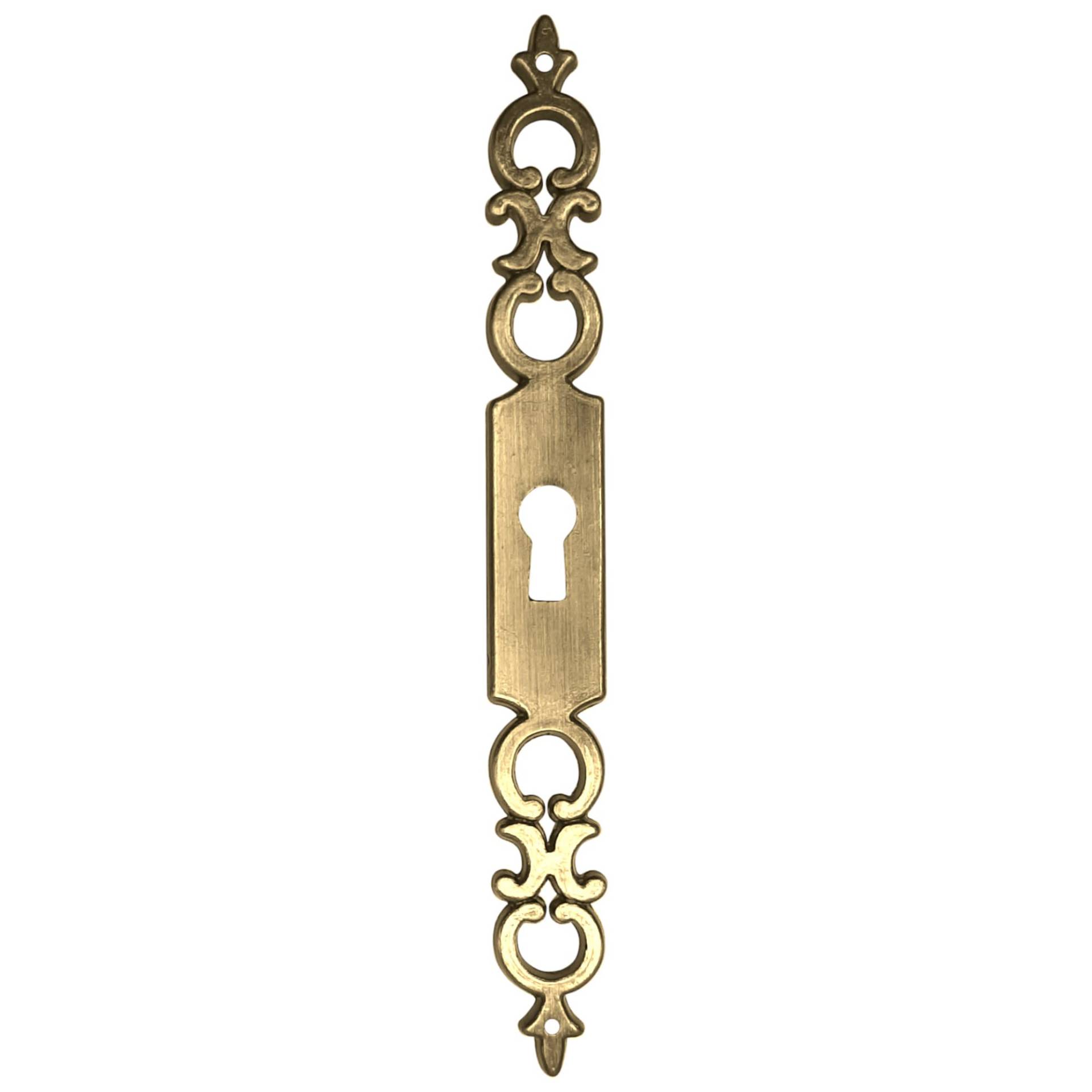 cyclingcolors Möbelschlüssel Schlüsselschild Schlüsselreide Schrankschlüssel Zierschlüssel Antik Vintage (Schlüsselschild "regence"-vermessingt) von cyclingcolors