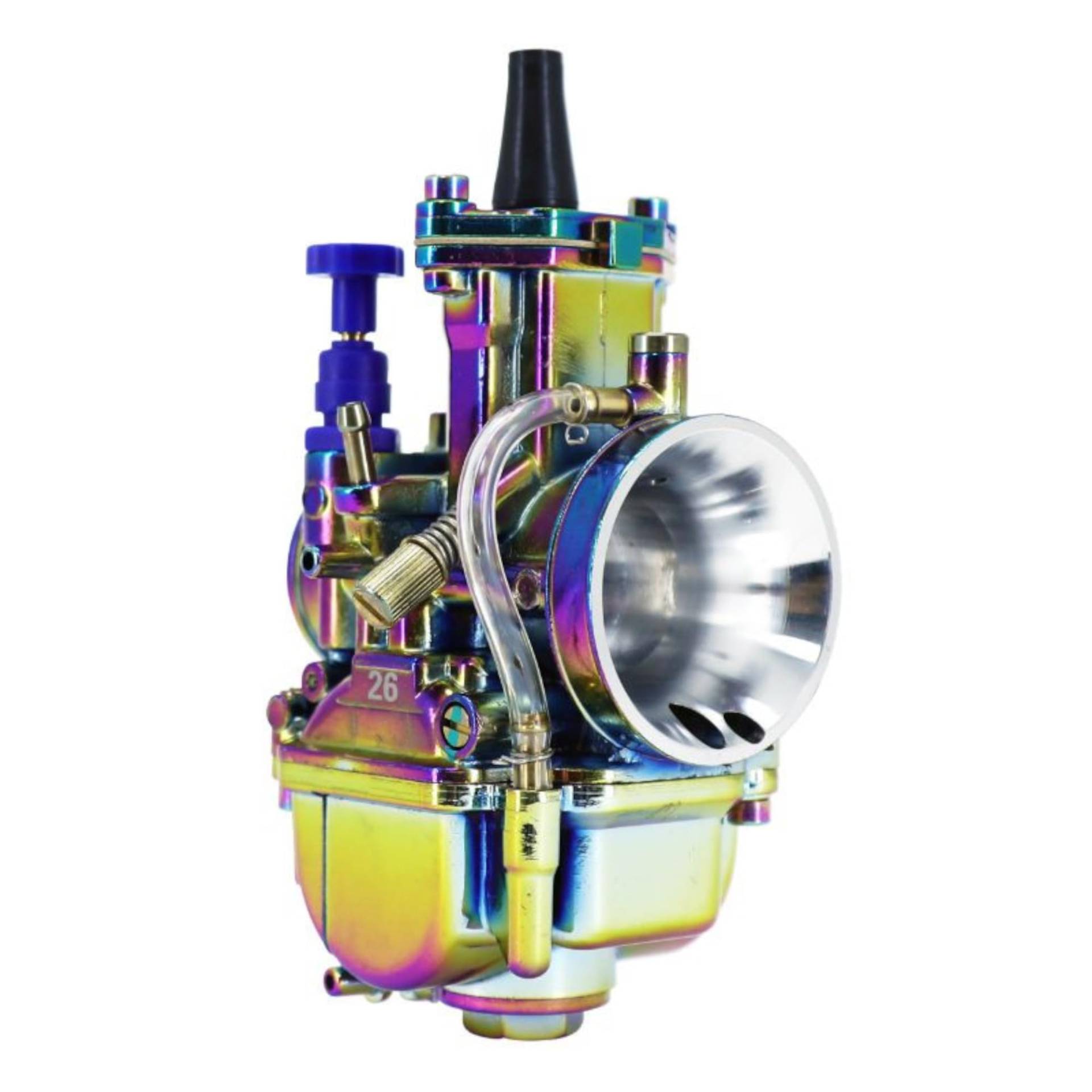 cyclingcolors Vergaser kompatibel mit PWK 26 Titanium Flacher Scheffel Power Jet Seilzugstarter Benzin Motorrad Moped Roller cyclingcolors Vergaser kompatibel mit PWK 26 Titanium Flacher Scheffel Power Jet Seilzugstarter Benzin Motorrad Moped Roller von cyclingcolors
