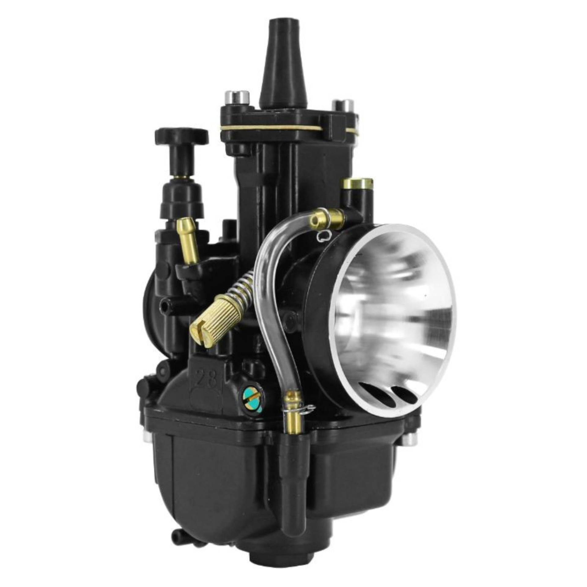 cyclingcolors Vergaser kompatibel mit PWK 28 Schwarz Flacher Scheffel Power Jet Seilzugstarter Benzin Motorrad Moped Roller cyclingcolors Vergaser kompatibel mit PWK 28 Schwarz Flacher Scheffel Power Jet Seilzugstarter Benzin Motorrad Moped Roller von cyclingcolors