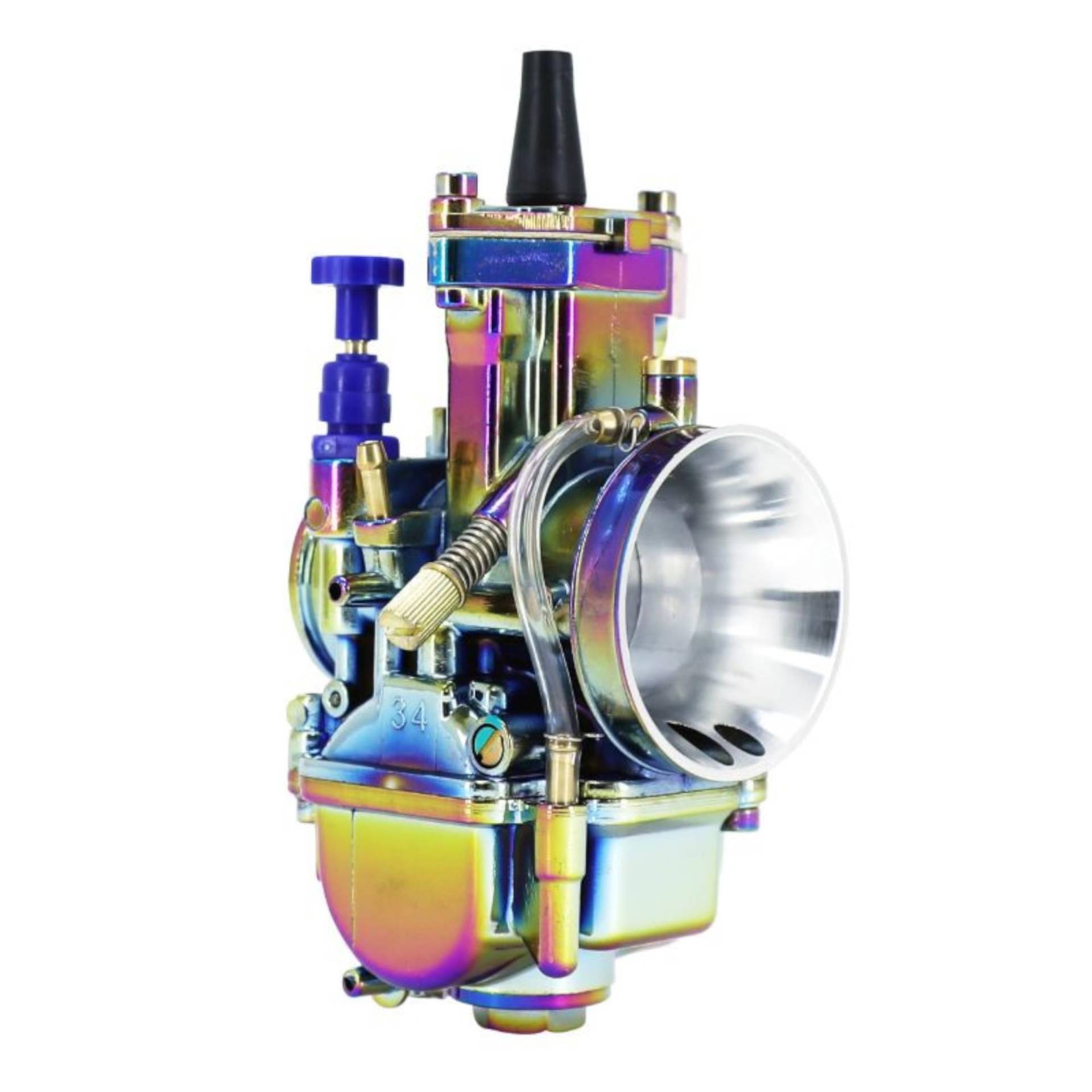 cyclingcolors Vergaser kompatibel mit PWK 34 Titanium Flacher Scheffel Power Jet Seilzugstarter Benzin Motorrad Moped Roller cyclingcolors Vergaser kompatibel mit PWK 34 Titanium Flacher Scheffel Power Jet Seilzugstarter Benzin Motorrad Moped Roller von cyclingcolors