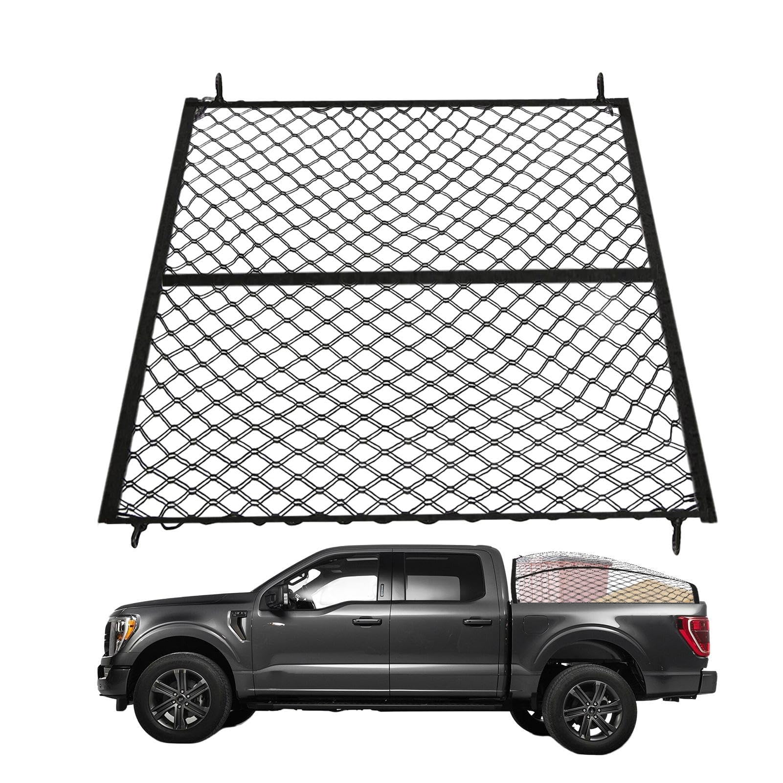 Kfz-Gepäcknetze - Hochelastisches Doppellagiges LKW-Gepäcknetz für Pickup-Ladefläche - 1,2 x 2 m Pickup-Gepäcknetz für Pickup-Trucks, SUV, Kleinanhänger Cypreason von cypreason