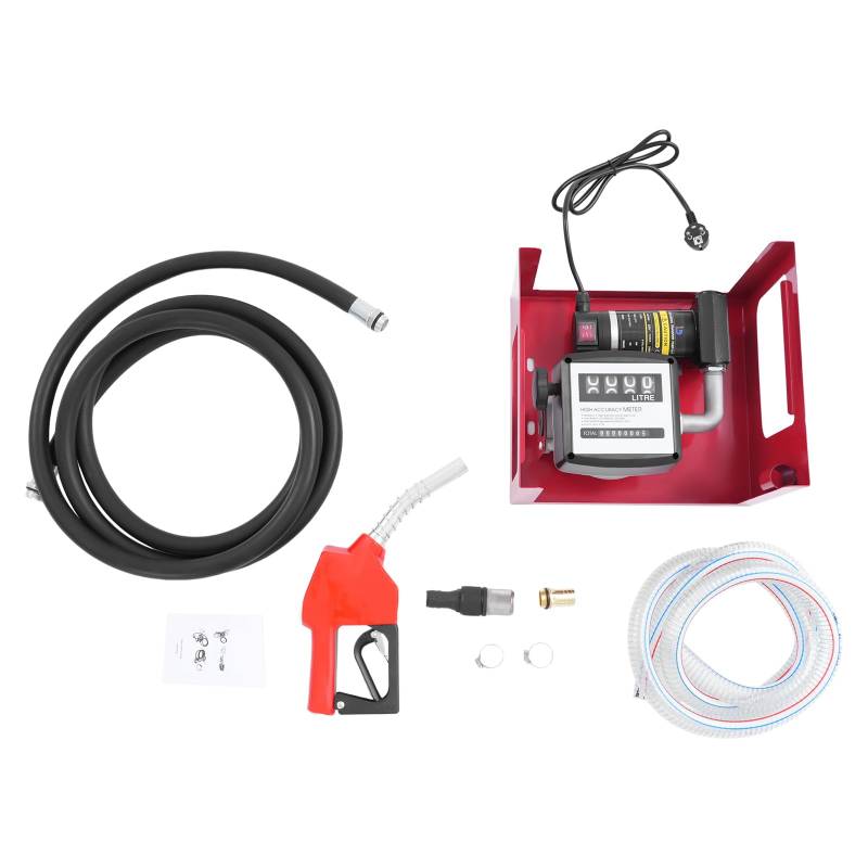 CzyuRachel Dieselpumpe 200W/230V 50L/min Ölabsaugpumpe, Diesel-Pumpen-Bausätze mit Öleingangsrohr, Öl-Auslassrohr, Ölpistole, Ölpumpe Zum Pumpen von Diesel und Paraffin von czyuRachel