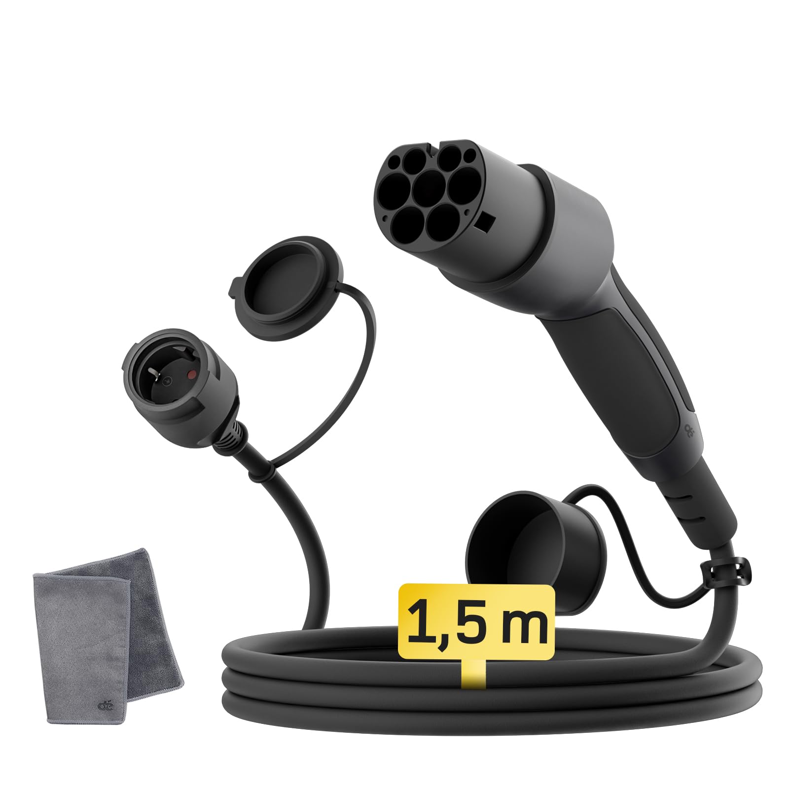 dé Adapter Typ 2 auf Schuko - Elektroauto Ladestecker, 16A 1.5m. Einfaches Laden an Ladestationen/Wallboxen trotz Verwendung von 230V Ladegeräten für E-Bike, E-Scooter, Motorrad. IP55 Nicht für V2L dé Adapter Typ 2 auf Schuko - Elektroauto Ladestecker, 16A 1.5m. Einfaches Laden an Ladestationen/Wallboxen trotz Verwendung von 230V Ladegeräten für E-Bike, E-Scooter, Motorrad. IP55 Nicht für V2L von dé